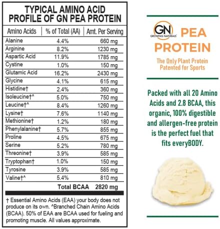 Raw Pea Protein Powder, Vegan Plant Based Protein, BCAA, Low-Carb, Low-Sugar, Chocolate Power, 1 Pound (Pack of 1)