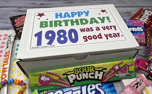 1980 Retro Candy Box, 80s Assortment 46th Birthday Gift for Men & Women