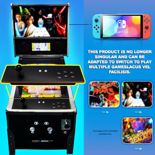 IntecGaming Switch Fighting Stick for Arcade1Up'S Digital Pinball - Expand Your arcade 1up Pinball Games, Play Your Switch on The Pinball