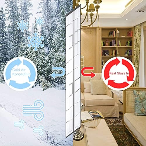 Insulated Door Curtain, Thermal Magnetic Self-Sealing EVA Door Screen Winter Stop Draft Keep Cold Out Door Cover for Kitchen, Bedroom