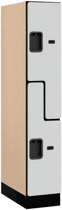 Salsbury Industries Double Tier 'S' Style Designer Wood Locker, Mahogany, 5' 3" x 15"