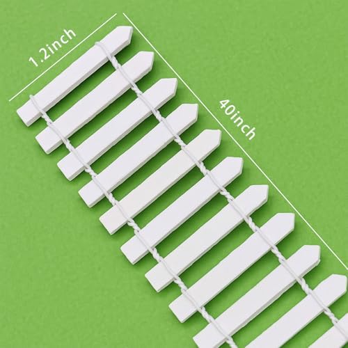 40 Inch Miniature Fairy Garden Fence, Trim for Plant Pot Decor | Micro-Landscape Ornament Small Flower Pot Best Decor Christmas Crafts