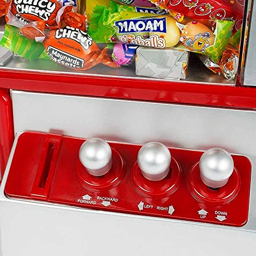 Mikamax - Candy Grabber - Arcade Game - Home Cake Machine - Claw Machine - Mini Fair Game Machine - Red - Candy Machine with Grip Arm