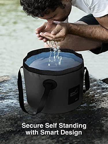 Luxtude Collapsible Bucket with Handle, Portable 5 Gallon Bucket for Camping, Fishing, Beach, Gardening, RV & Outdoor Emergency