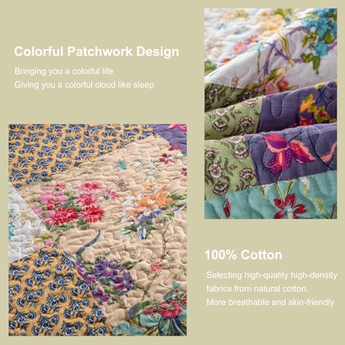 YAYIDAY Quilts Queen Size Patchwork Bedspread Set