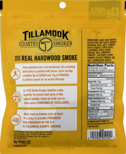 Tillamook Country Smoker Zero Sugar Keto Friendly Beef Jerky, Original, 2.2 Ounce