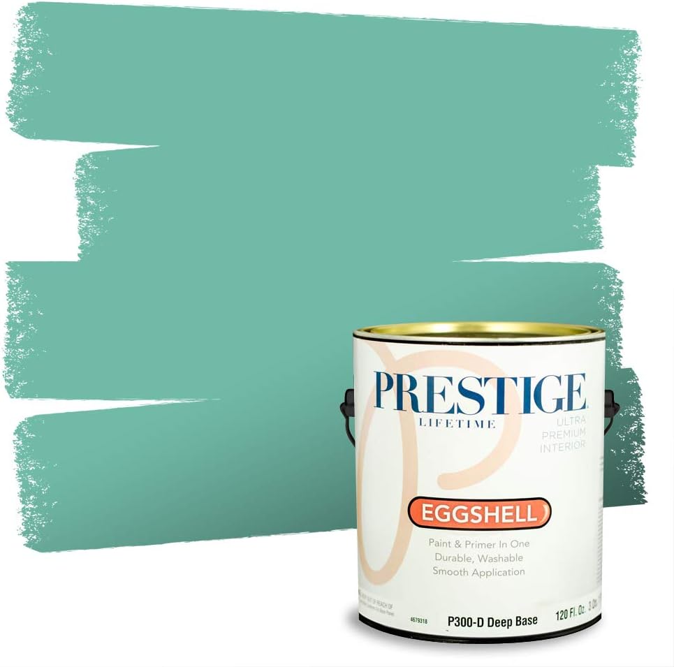 PRESTIGE Paints Exterior Paint and Primer In One, 1-Gallon, Semi-Gloss, Comparable Match of Sherwin Williams* Electric Lime*