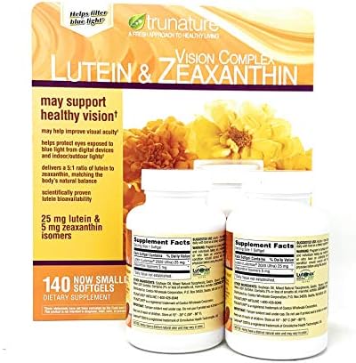 Trunature Vision Softgels Complex Lutein and Zeaxanthin Supplement, 140 Count