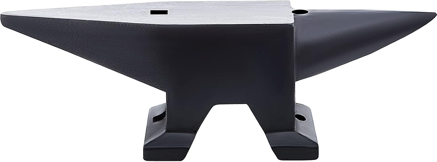 VEVOR Blacksmith Anvil 55 lbs (25 kg) Single Piece of Iron with Square Holes Ideal for Metalurgical and Blacksmiths in Metal Workshop and for