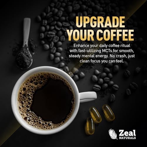 Pure MCT Oil Capsules (360 Softgels | 3000mg) 4 Month Supply Keto Pills w Unrefined Coconut - C10 & C8 Brain Fuel, Energy, Octane Ketosis
