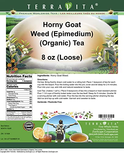 Horny Goat Weed (Epimedium) (Organic) Tea (Loose) (8 oz, ZIN: 511826)
