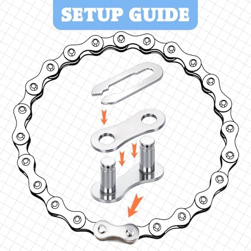 8 Pairs Bicycle Missing Link for 6, 7, 8, 9, 10 Speed Chain Master Link for Bicycle Chain Reusable Bike Parts, Silver