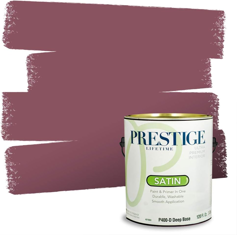 PRESTIGE E500-P-SW6303 Exterior Paint and Primer in One, 1-Gallon, Semi-Gloss, Comparable Match of Sherwin Williams Rose Colored, 1 Gallon, SW17-Rose