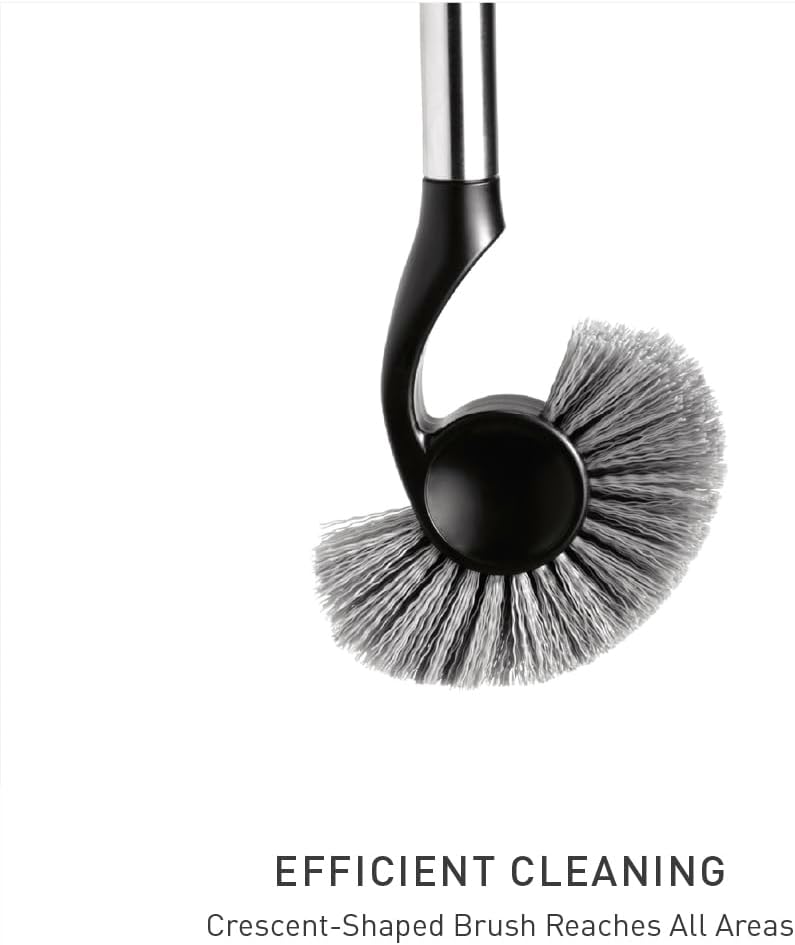 simplehuman Toilet Brush with Caddy Stainless Steel, Black