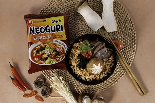 Nongshim Neoguri Spicy Seafood with Udon-Style Noodle, 4.2 Ounce (Pack of 10)