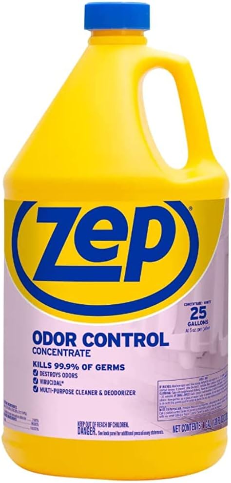 Zep Odor Control Concentrate 128 Ounce ZUOCC128 (1 Bottle), 1 Gallon Concentrate, No Scent