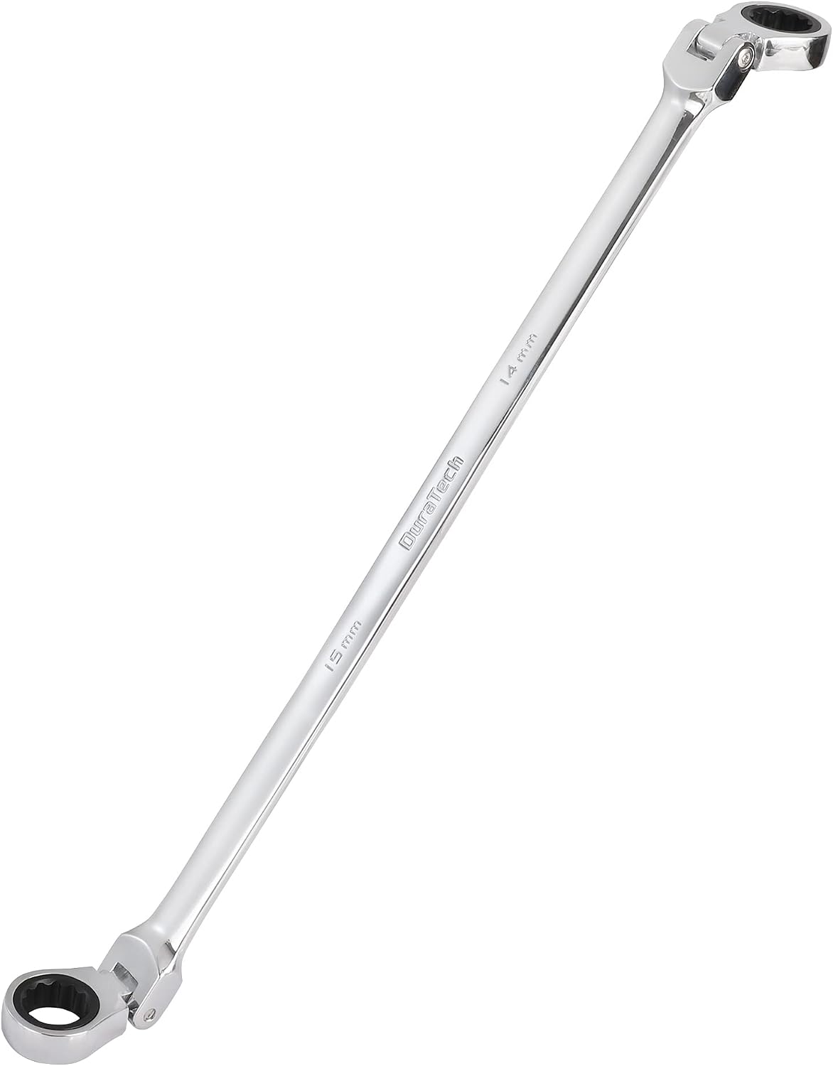 DURATECH Extra Long Flex-Head Ratcheting Wrench Set, Metric, CR-V Steel