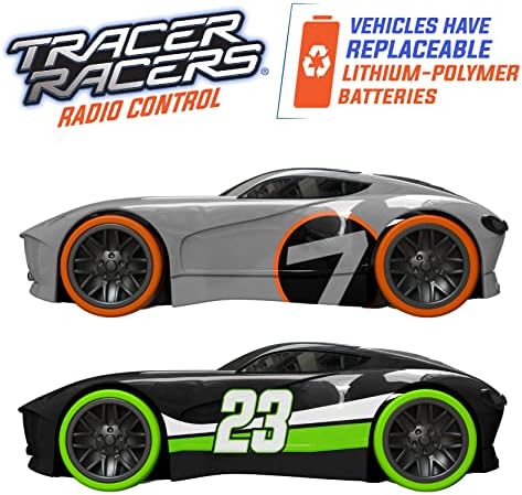 2.4 GHz Radio Control Remote Slot-Less, Cordless Racing Super Loop Speedway Track Set with Two Cars