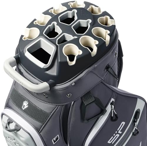 StablePoint Golf Cart Bag with 14-Way Full-Length Divider Top | S&T-Lock Golf Bag for Men with Magnetic Pocket, Cooler Pocket & Rain Cover