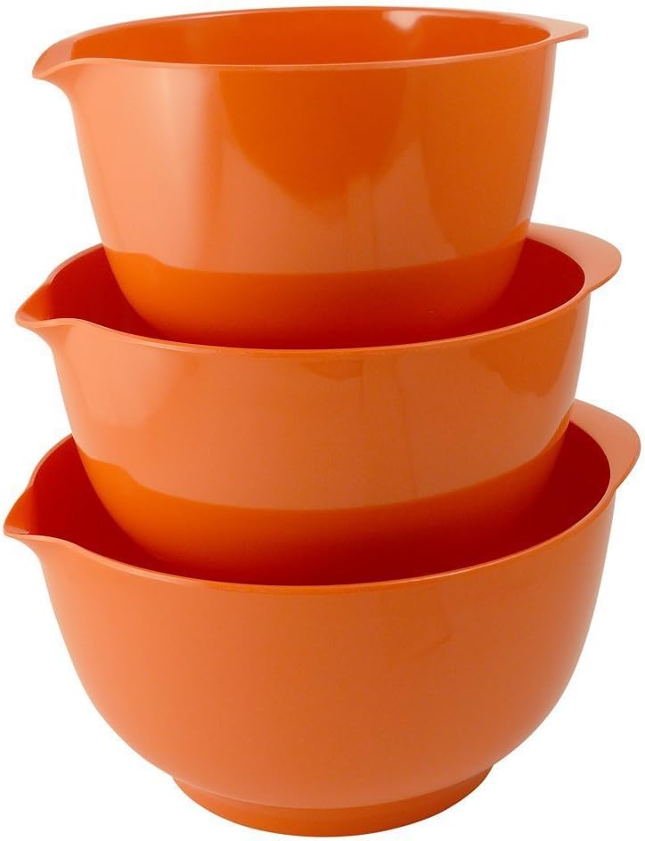 Hutzler Melamine Mixing Bowl Set: 2, 3 and 4 Liters, White (3234WH)