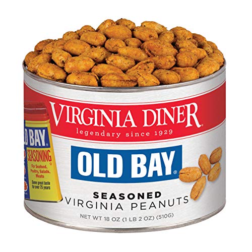 Virginia Diner Zatarain's Spicy Cajun Peanuts - Gourmet Cajun Peanuts Non-GMO, Preservative Free Gifts from Virginia Since 1929-18 Oz Can