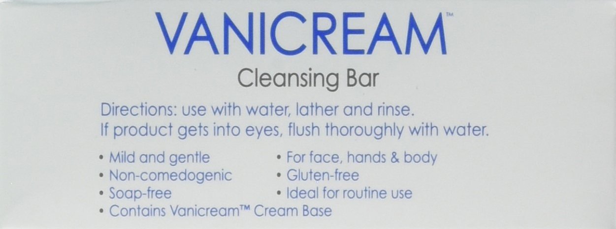 Vanicream Cleansing Bar 3.9 oz For Sensitive Skin, Pack of 4