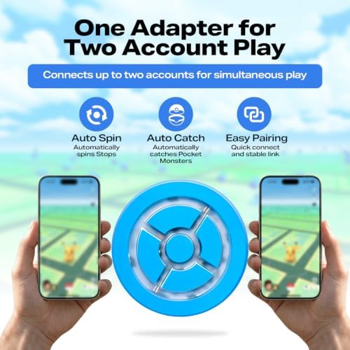 DuoMon 3 Advance Auto Catcher for Pokemon Go Plus - 2 Account Play, Auto Catch & Spin, Voice Alerts, Auto Reconnect, Mobile App - 2026 Edition