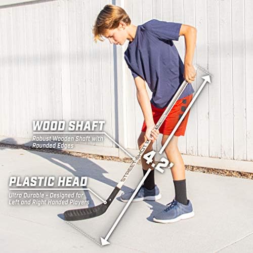 GoSports Street Hockey - Choose Between Goal Set with Sticks, Balls (6 Pack) or Sticks (2 Pack)