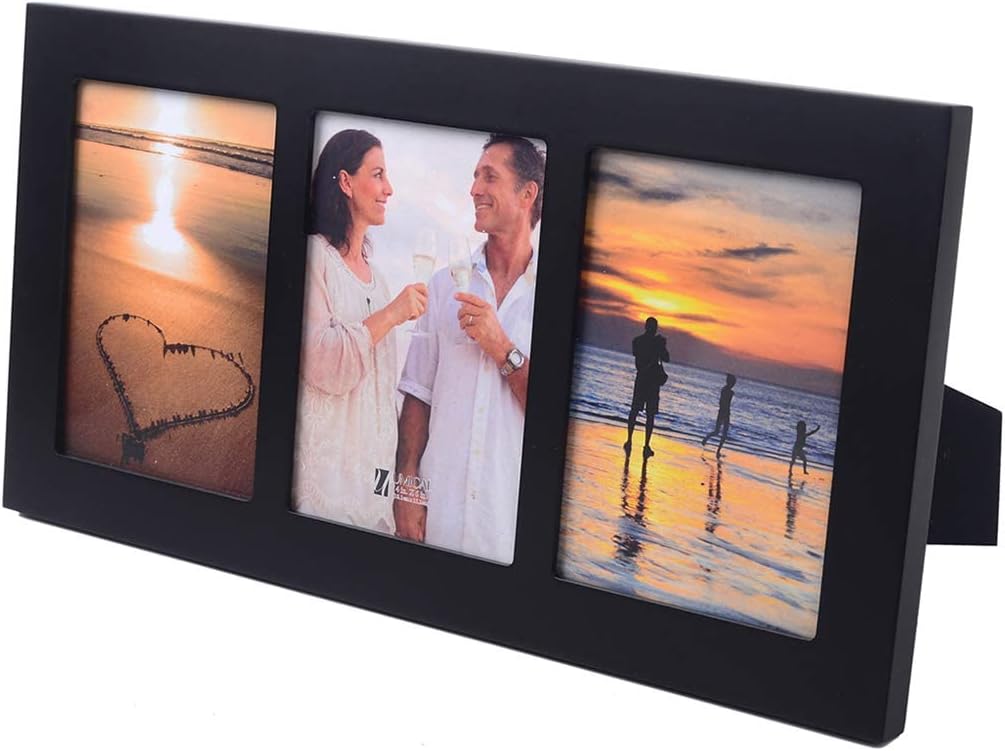 4x6 5-Opening Collage Picture Frame Black Wood