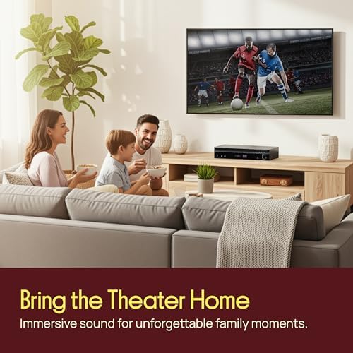 Pyle 5.2 Channel Bluetooth Home Theater Amplifier, 240 watts Peak Power, Microphone Input with Echo for Karaoke, ARC Hi-Def Input