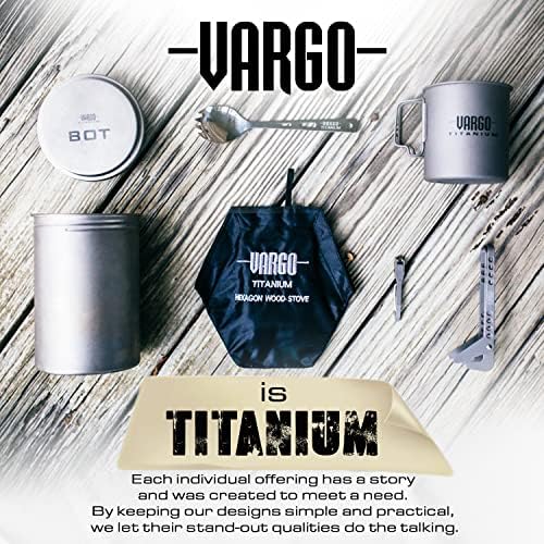 Vargo Titanium Triad Multi-Fuel Stove - Solid Titanium Construction, Lightweight, and Versatile