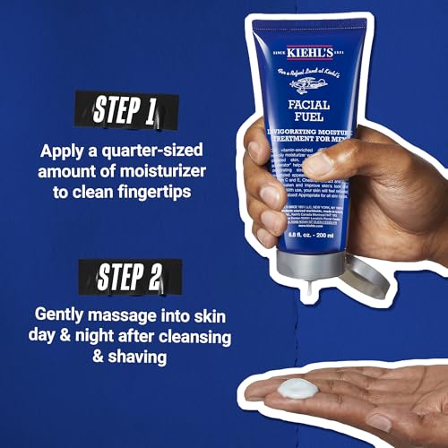 Kiehl's - Facial Fuel Men's Energizing Moisturizer | Men's Daily Face Moisturizer to Revive Skin - With Vitamin Cg & Caffeine - Fast Absorbing & Non-Greasy