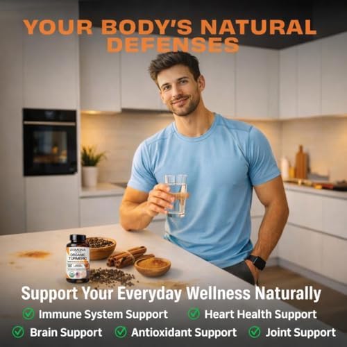 Pomona Wellness Organic Turmeric Supplement 2100 mg, 120 Tablets