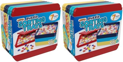 Buffalo Games Puzzle Sorting Trays for Adults, Puzzle Tray Storage, 7 Pc