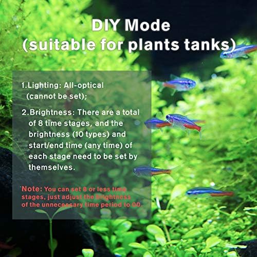 hygger Aquarium Programmable LED Light, for 30~36in Long Full Spectrum Plant Fish Tank Light with LCD Setting Display, 7 Colors