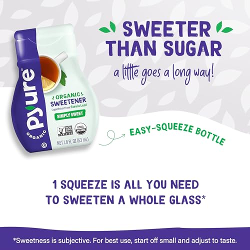 Pyure Liquid Stevia Extract | Zero Calorie Sugar-Free Sweetener, 1.8 Oz | Organic liquid stevia extract for coffee, tea, drinks, keto, diabetic, vegan, zero calorie, sugar-free, and low carb diets
