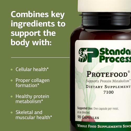 Standard Process Protefood - Protein Metabolism Support Supplement - Aids Bone & Immune Health - Whole Food-Based Supplement for Cellular Health