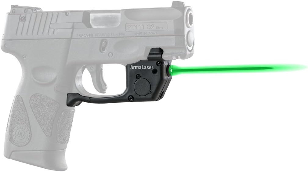 ArmaLaser TR23G Designed to fit Taurus PT111 PT140 Millenium G2 G2c G2s G3 G3c Green Laser Sight with GripTouch Activation