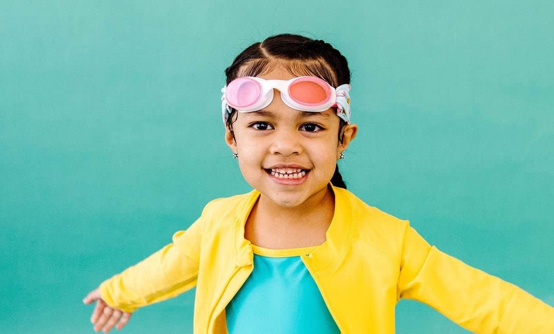 Splash Place SWIM GOGGLES with Fabric Strap - Adult & Kids Swim Goggles - PINKS & PURPLES