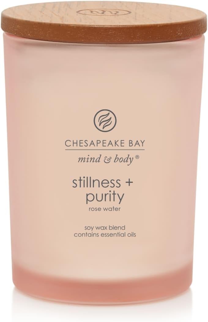 Chesapeake Bay Balance + Harmony Scented Candle Water Lily Pear Fragrance 50 Hours Burn Time Warm & Decorative Soy Wax Blend