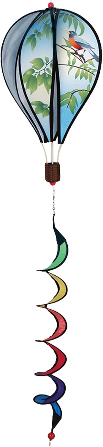 Hot Air Balloon Hanging Garden Spinner 16" - Vibrant Patriotic Design, Weather-Resistant Outdoor Decor, Durable & Lightweight for Patios, Yards, and Gardens - Eye-Catching Wind Spinner