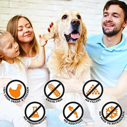 Chicken Jerky Dog Treats – Single-Ingredient 100% Real USA Chicken, 8 oz
