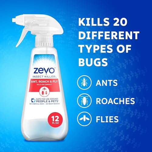 Zevo Flying Insect Bug Aerosol Spray, Kills Flies & Fruit Flies, 2 Bottles