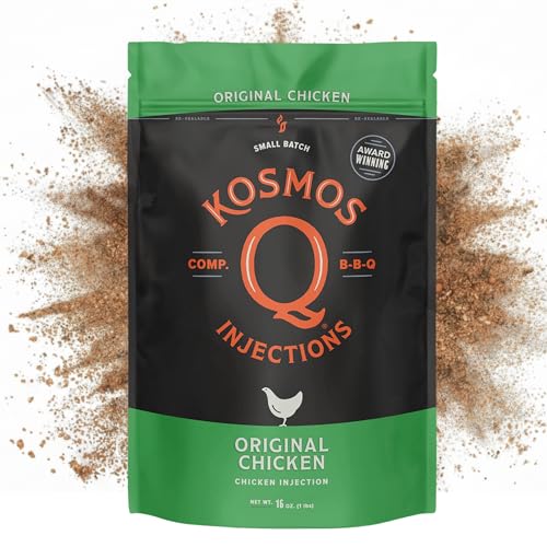 Kosmos Q Reserve Blend Brisket Injection, Premium Beef BBQ Marinade for Tender & Juicy Brisket, Phosphate-Enhanced for Moisture Retention, Competition-Grade Seasoning, Gluten Free, 16 Oz Jar