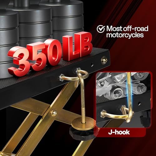 VIVOHOME 350 Lbs Heavy Duty Hydraulic Motorcycle Lift Jack