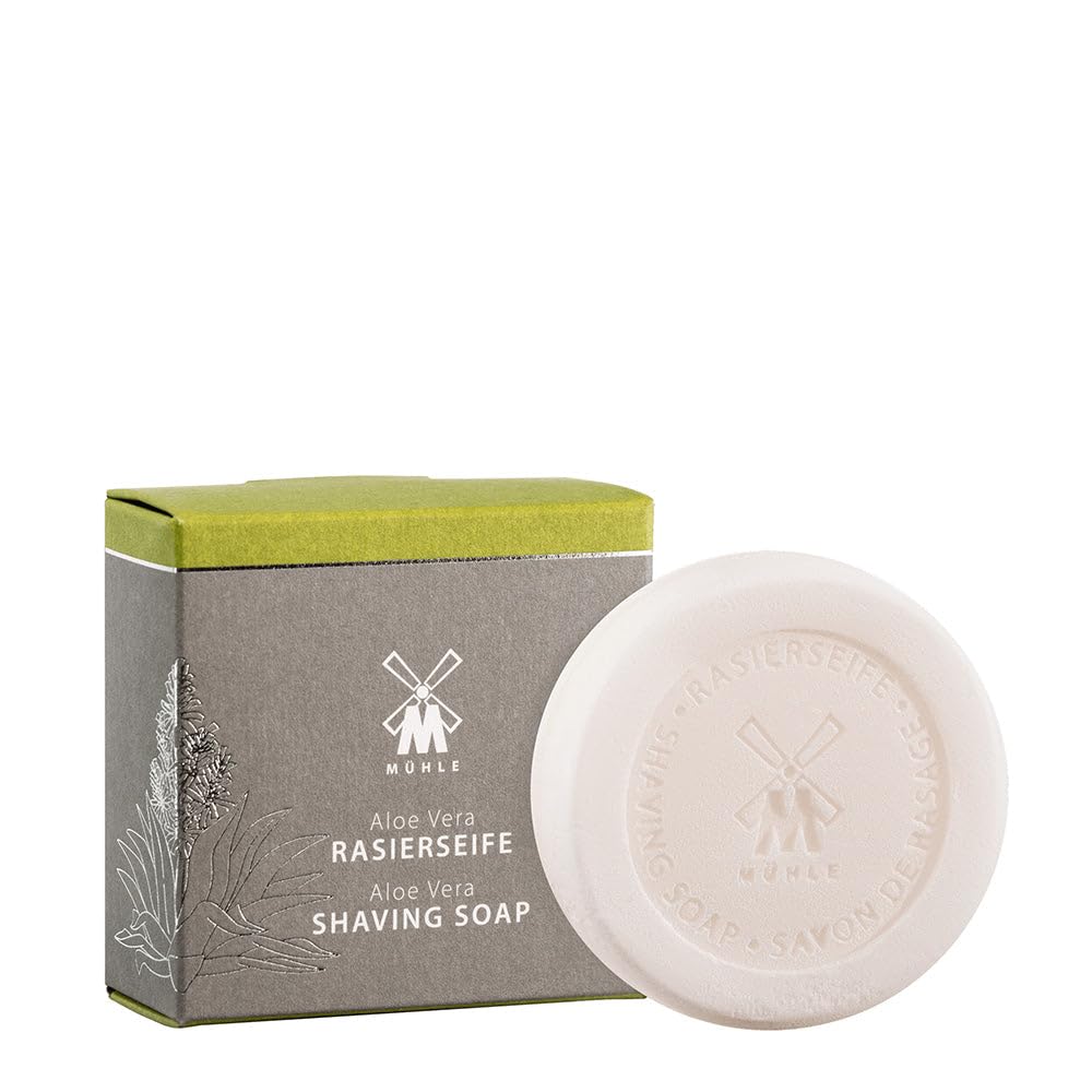 MÜHLE SHAVE CARE Shaving Soap - Sandalwood Luxury Shaving Soap for Men, Rich Lather, Lightly Scented,65g | Warm sandalwood with coriander/star anise; dense creamy foam prepares beard hair for wet shave, suited to normal and dry skin