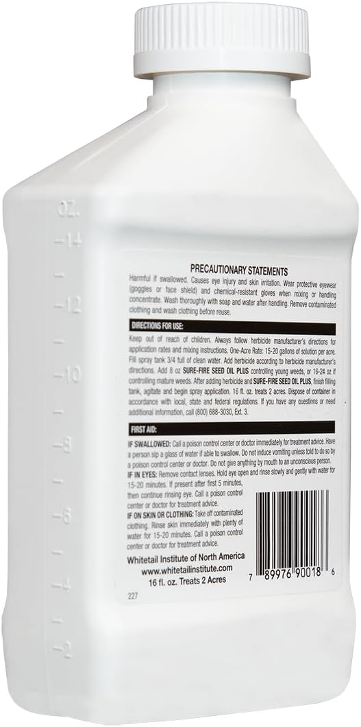 Whitetail Institute Sure-Fire Crop Oil Surfactant, 1 Pint (2 Acres)