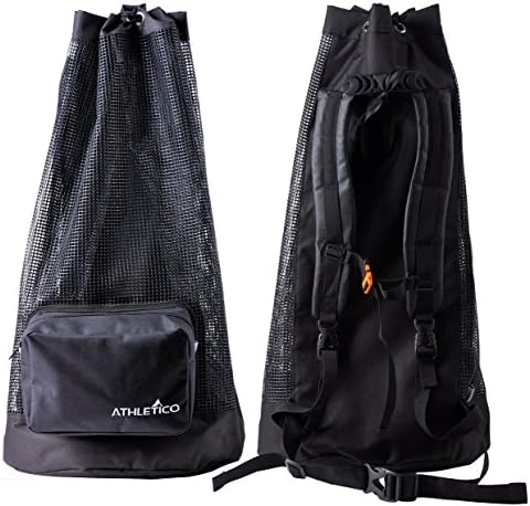Athletico Scuba Diving Bag - XL Mesh Travel Backpack for Scuba Diving and Snorkeling Gear & Equipment - Dry Bag Holds Mask, Fins, Snorkel, and More