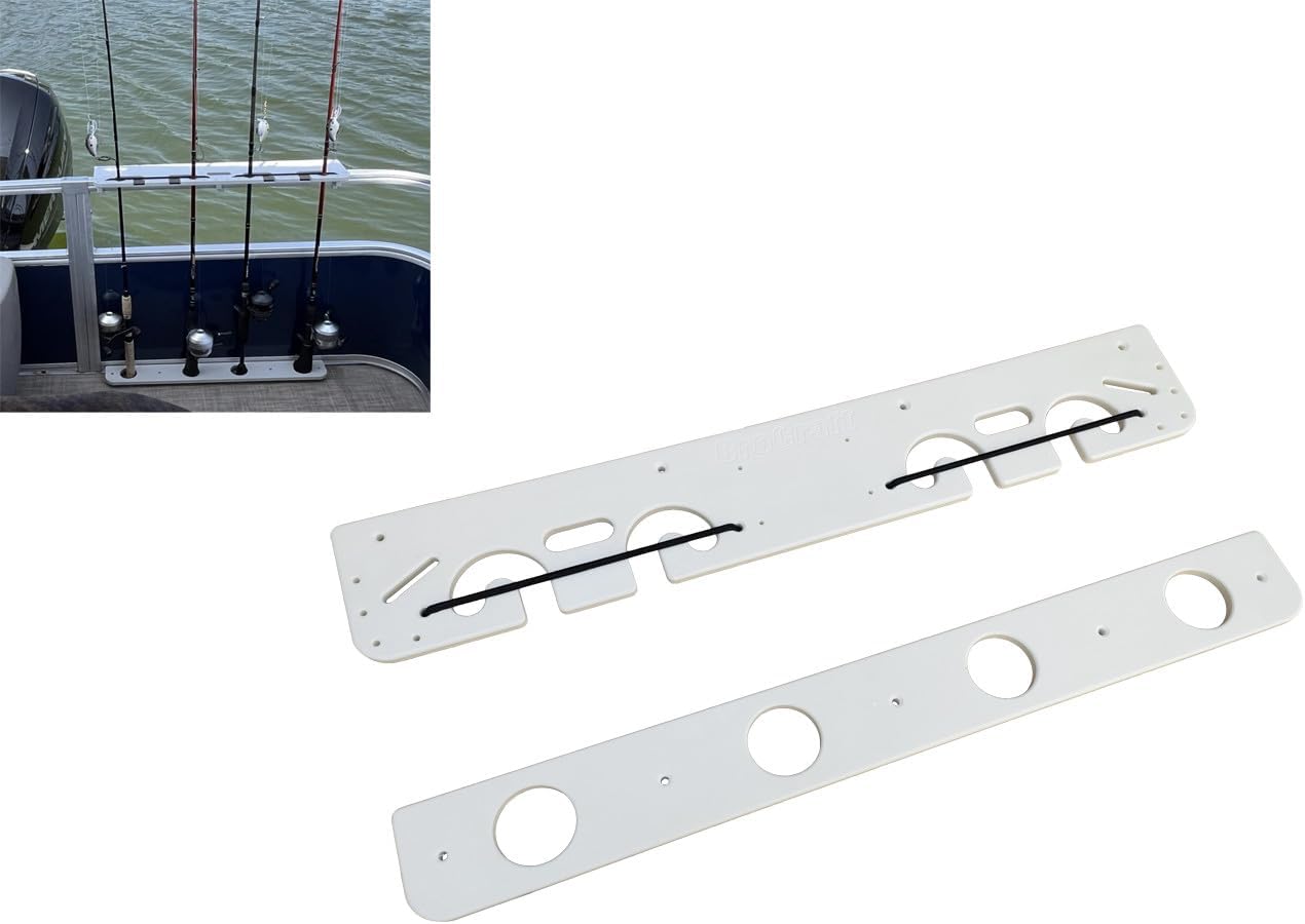 Brocraft Deluxe 4 Rod Pontoon Boat Tackle Rack