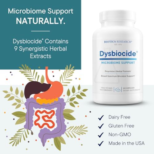 Biotics Research Dysbiocide Synergistic Botanical Blend Supports Normal Gut Health for Women & Men - Digestive Health Supplement - Supports Balanced
